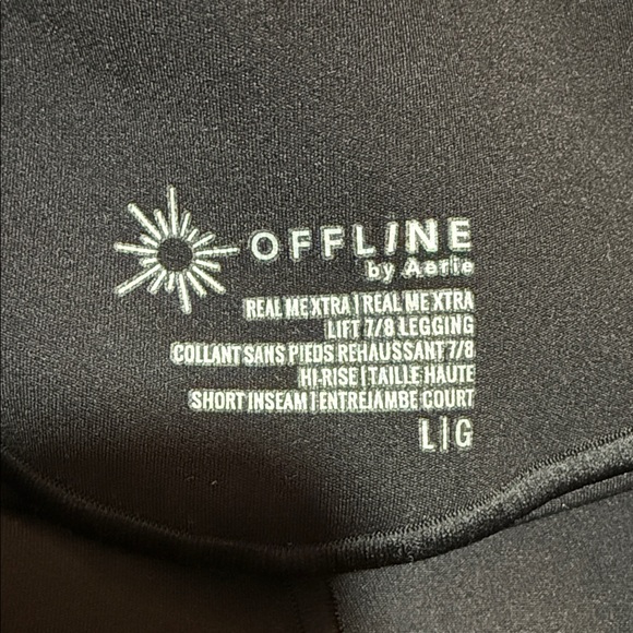 Aerie OFFLINE Butt Lift Black Leggings - Picture 2 of 5